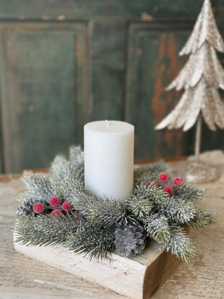 Frostwhisper Fir Candle Ring | 10” | NOT CURRENTLY IN STOCK-New For Holiday 2026!