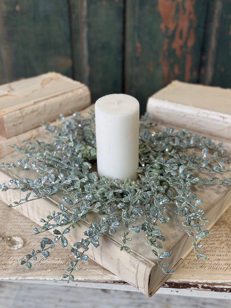 Glitter Gleam Greens Candle Ring | 16” | NOT CURRENTLY IN STOCK-New For Holiday 2026!