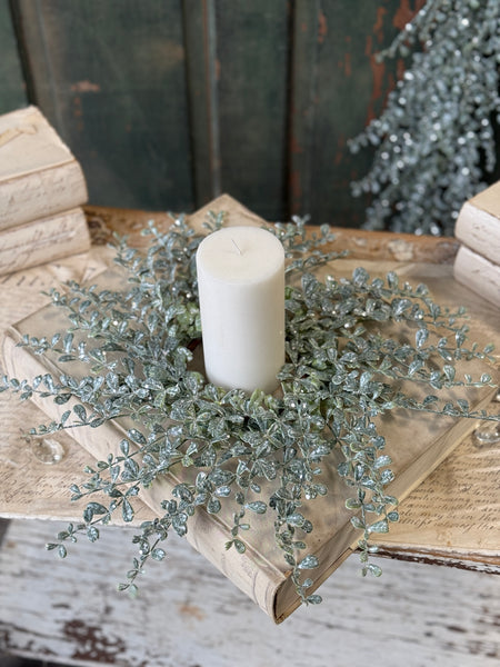 Glitter Gleam Greens Candle Ring | 16” | NOT CURRENTLY IN STOCK-New For Holiday 2026!