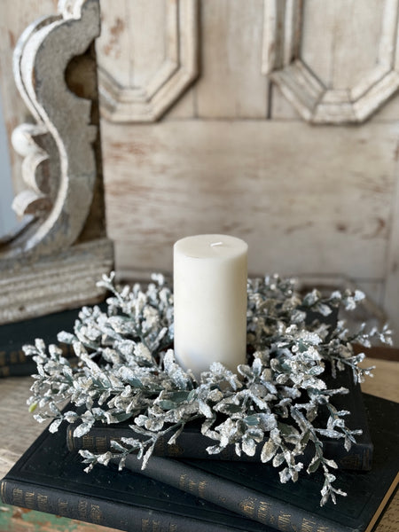 Snowy Brookwood Candle Ring | 14” | NOT CURRENTLY IN STOCK-New For Holiday 2026!