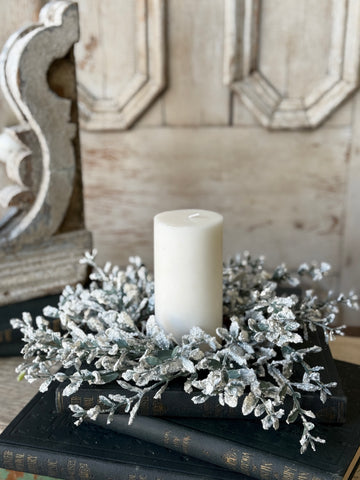 Snowy Brookwood Candle Ring | 14” | NOT CURRENTLY IN STOCK-New For Holiday 2026!