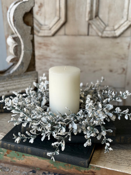 Snowy Brookwood Candle Ring | 16” | NOT CURRENTLY IN STOCK-New For Holiday 2026!