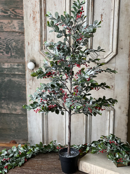 Holly Jolly Greens Tree | 40"