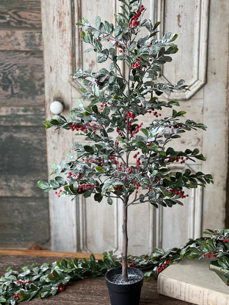 Holly Jolly Greens Tree | 40"