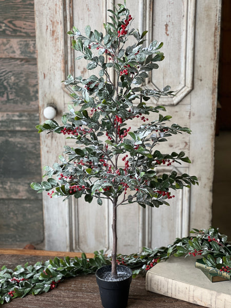 Holly Jolly Greens Tree | 40"