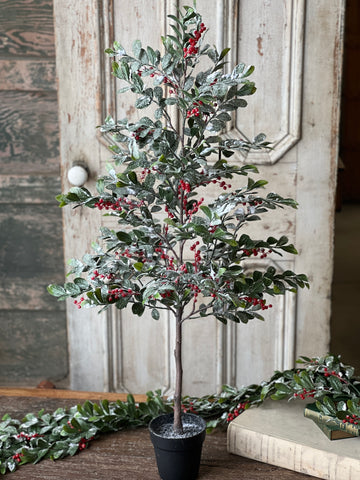 Holly Jolly Greens Tree | 40"