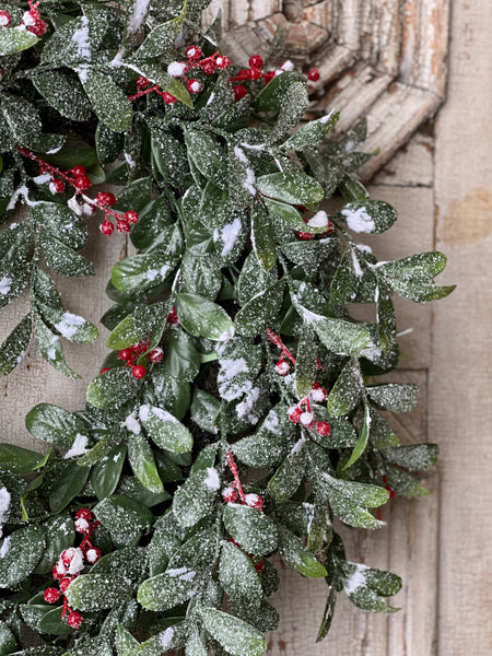 Holly Jolly Greens Wreath | 24" | CLEAN UP SPECIAL!  From $19.95 - Last 26pcs!