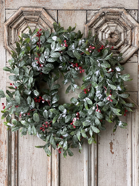 Holly Jolly Greens Wreath | 24" | CLEAN UP SPECIAL!  From $19.95 - Last 26pcs!