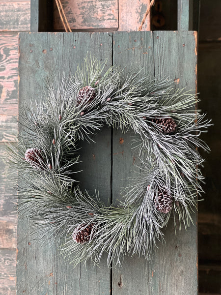 Frosted Emperor Pine Wreath | 24"
