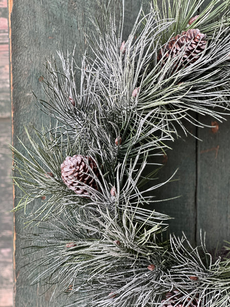 Frosted Emperor Pine Wreath | 24"