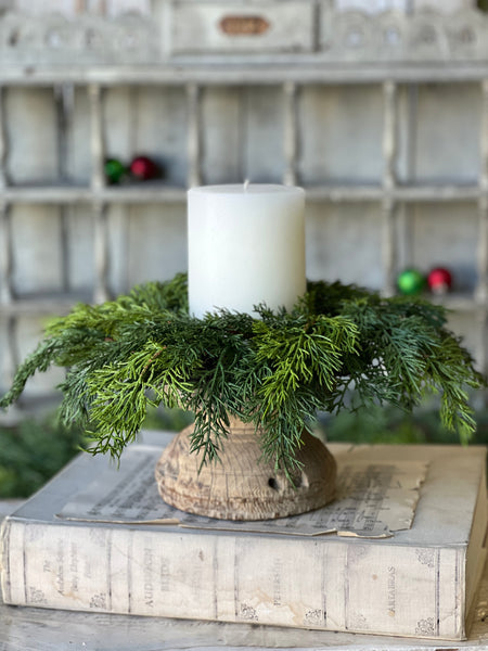 Verdant Cedar Candle Ring | 18"