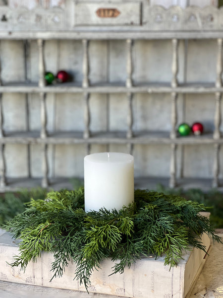 Verdant Cedar Candle Ring | 18"