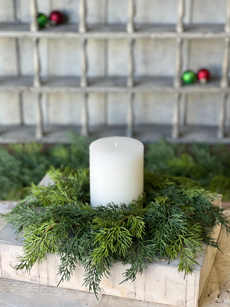 Verdant Cedar Candle Ring | 18"