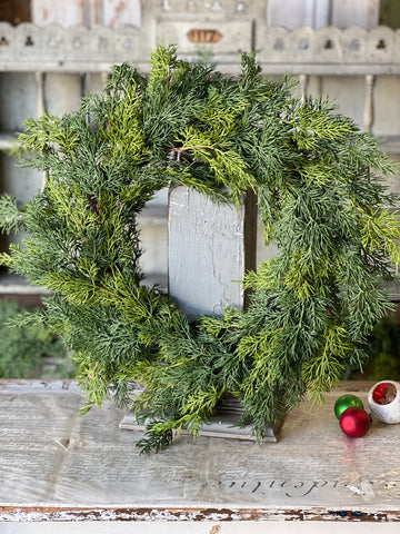 Verdant Cedar Wreath | 22" | Limited Stock - Last 28pcs!