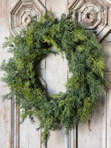 Verdant Cedar Wreath | 22" | Limited Stock - Last 28pcs!