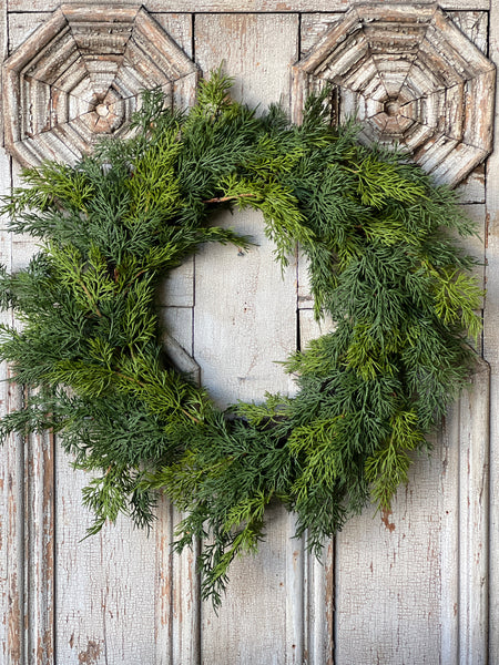 Verdant Cedar Wreath | 22" | Limited Stock - Last 28pcs!