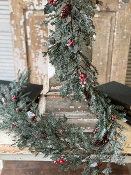 Holly Crested Fir Garland | 6' | NOT CURRENTLY IN STOCK-New For Holiday 2026!