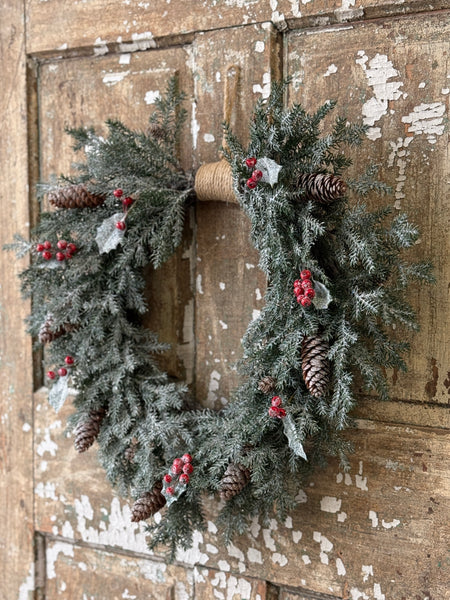 Holly Crested Fir Hanging Wreath | 24" | NOT CURRENTLY IN STOCK-New For Holiday 2026!
