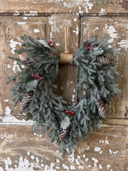 Holly Crested Fir Hanging Wreath | 16" | NOT CURRENTLY IN STOCK-New For Holiday 2026!