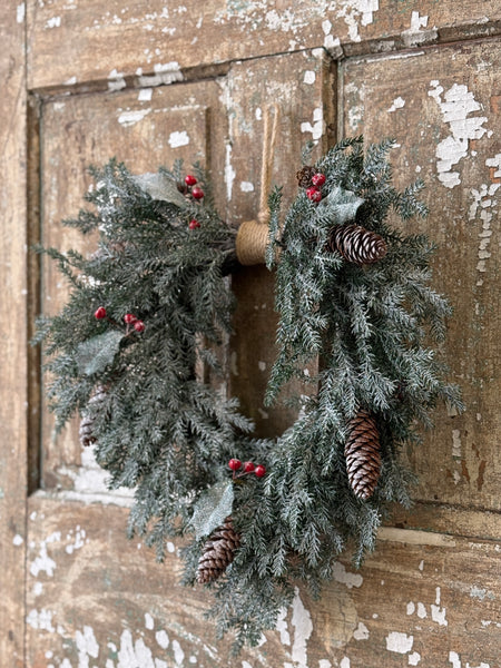 Holly Crested Fir Hanging Wreath | 16" | NOT CURRENTLY IN STOCK-New For Holiday 2026!