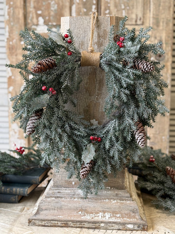 Holly Crested Fir Hanging Wreath | 16" | NOT CURRENTLY IN STOCK-New For Holiday 2026!