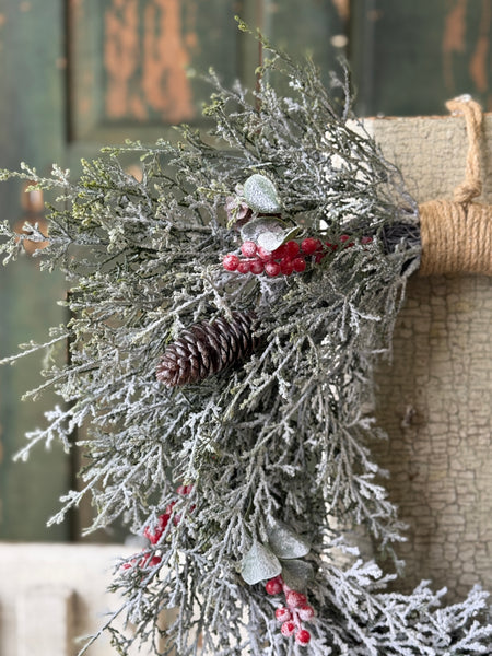 Winter Song Cedar Hanging Wreath | 18" | NOT CURRENTLY IN STOCK-New For Holiday 2026!