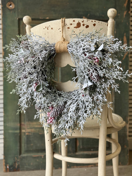 Winter Song Cedar Hanging Wreath | 18" | NOT CURRENTLY IN STOCK-New For Holiday 2026!