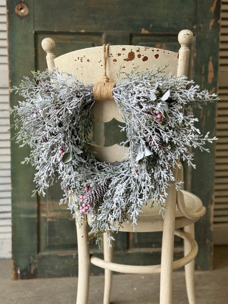Winter Song Cedar Hanging Wreath | 18" | NOT CURRENTLY IN STOCK-New For Holiday 2026!