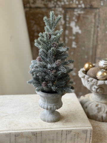 Snowy Aristocrat Tree w/ Urn | 15" | NOT CURRENTLY IN STOCK-New For Holiday 2026!