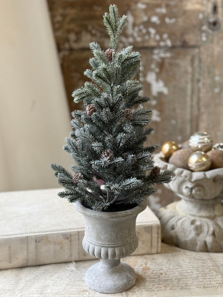 Snowy Aristocrat Tree w/ Urn | 20" | NOT CURRENTLY IN STOCK-New For Holiday 2026!