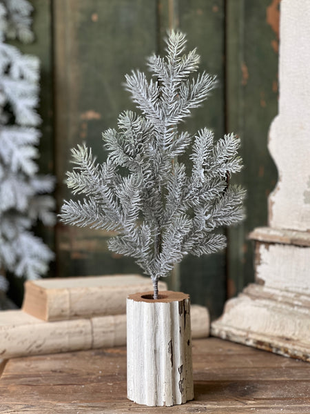 Snowy Sitka Spruce Spray | 20"