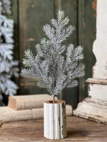 Snowy Sitka Spruce Spray | 20"