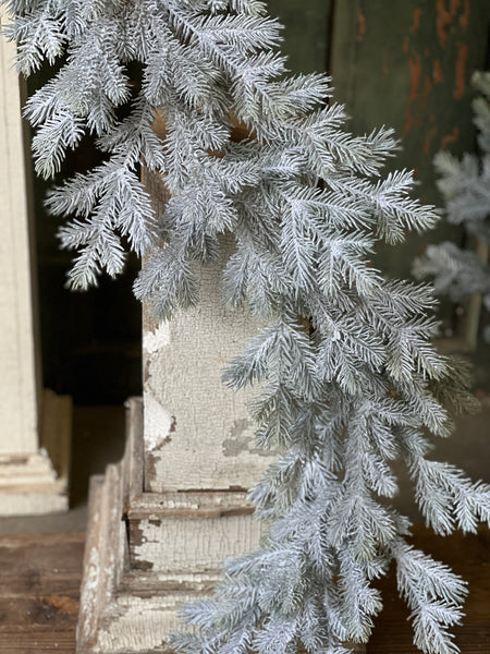 Snowy Sitka Spruce Garland | 6' | Limited Stock - Last 24pcs!