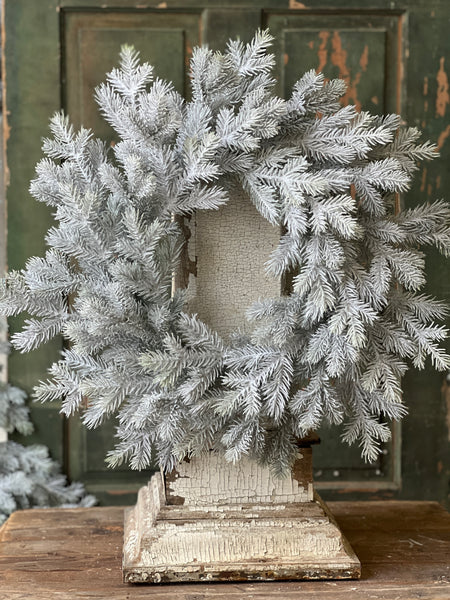 Snowy Sitka Spruce Wreath | 24"