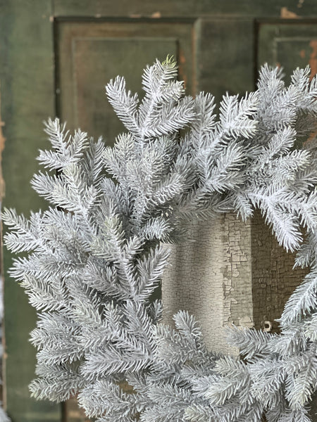 Snowy Sitka Spruce Wreath | 24"