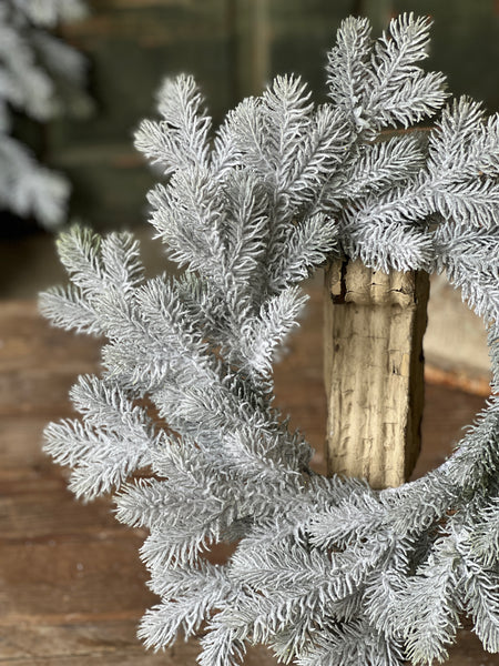 Snowy Sitka Spruce Candle Ring | 16" | SOLD OUT
