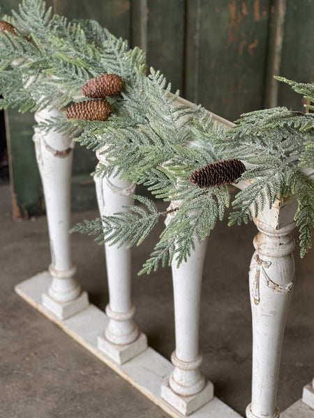 Glittering Plume Pine Garland | 6'