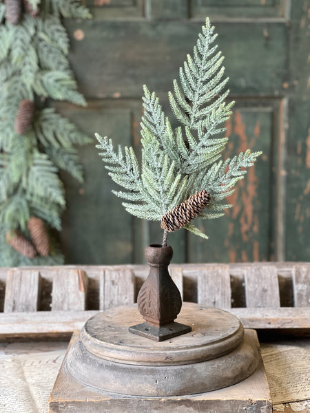 Glittering Plume Pine Spray | 20"