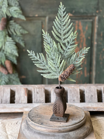 Glittering Plume Pine Spray | 20"