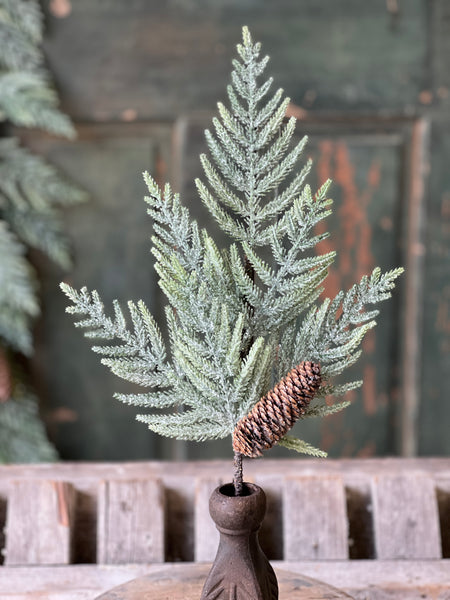 Glittering Plume Pine Spray | 20"