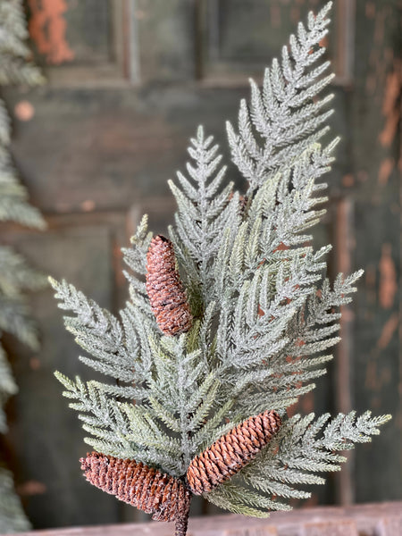 Glittering Plume Pine Spray | 30" | Limited Stock - Last 84pcs!
