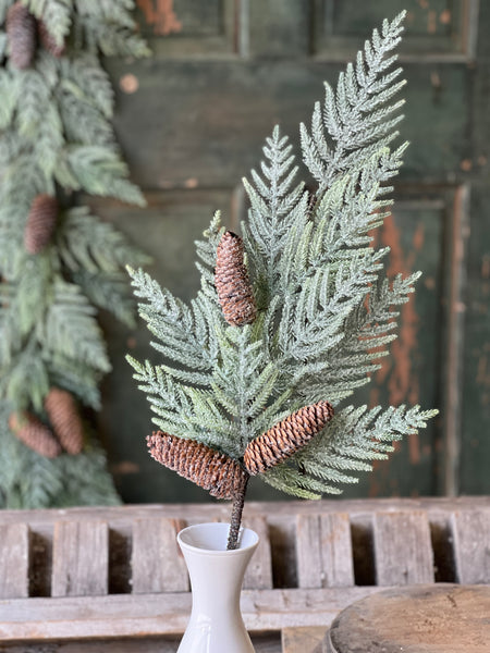 Glittering Plume Pine Spray | 30" | Limited Stock - Last 84pcs!