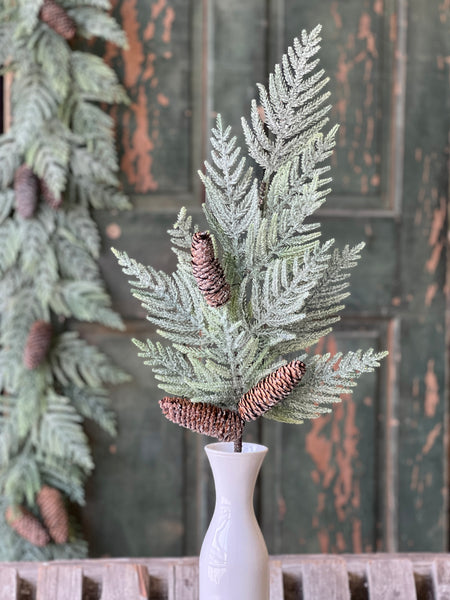 Glittering Plume Pine Spray | 30" | Limited Stock - Last 84pcs!