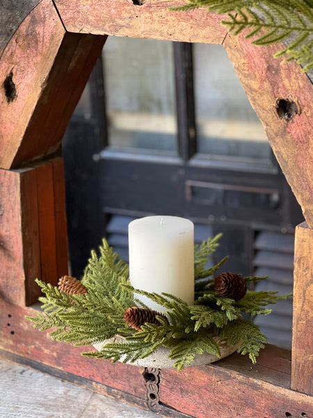 Arrow Wood Cedar Candle Ring | 12" | Limited Stock - Last 60pcs!