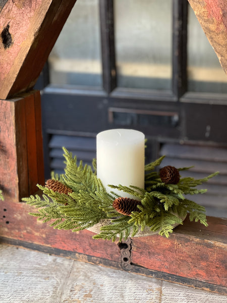 Arrow Wood Cedar Candle Ring | 12" | Limited Stock - Last 60pcs!