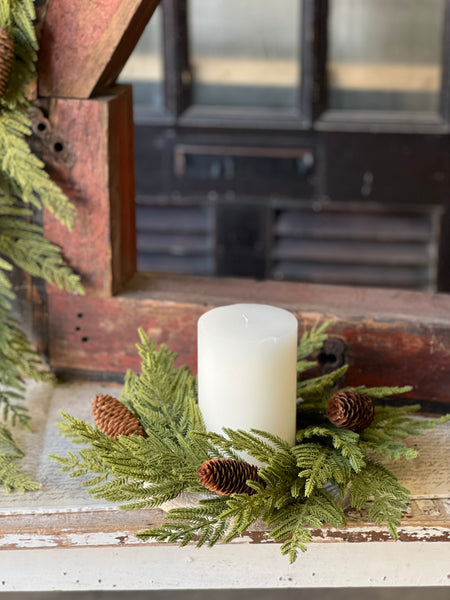 Arrow Wood Cedar Candle Ring | 12" | Limited Stock - Last 60pcs!