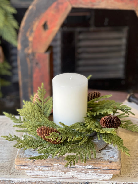 Arrow Wood Cedar Candle Ring | 12" | Limited Stock - Last 60pcs!