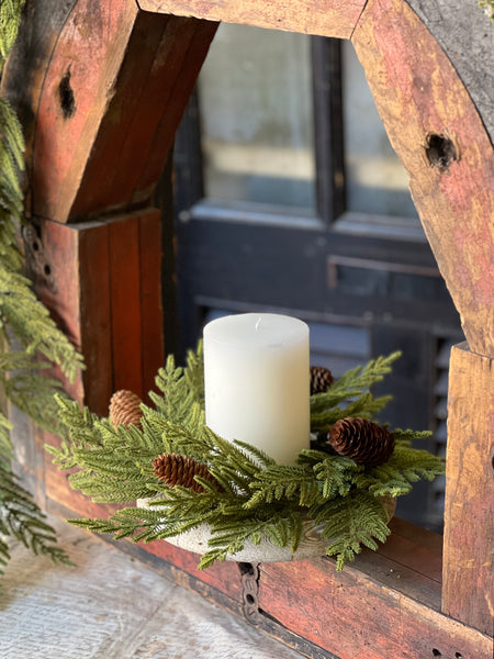 Arrow Wood Cedar Candle Ring | 12" | Limited Stock - Last 60pcs!