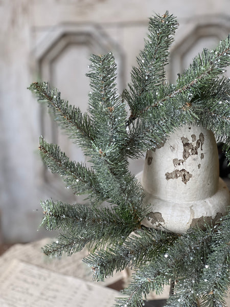 Icy Northlight Pine Candle Ring | 12"