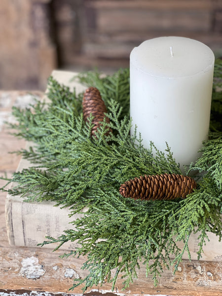 Celtic Cedar Candle Ring | 15" | SOLD OUT